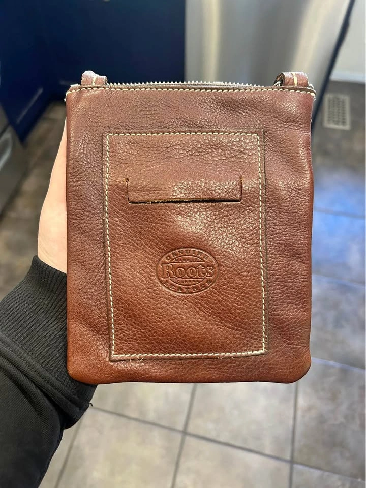Roots Genuine Leather Crossbody Bag