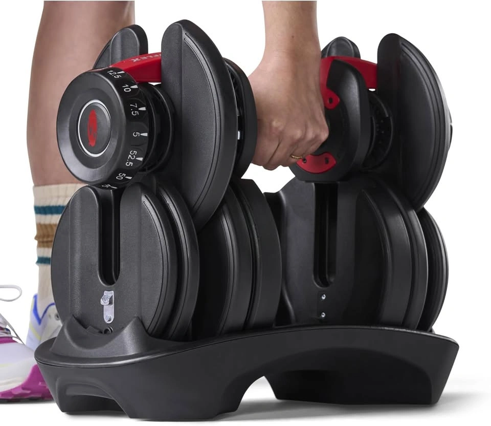 SET of TWO Bowflex 552 Adjustable Dumbbells (5-52.5lbs each) - photo 2