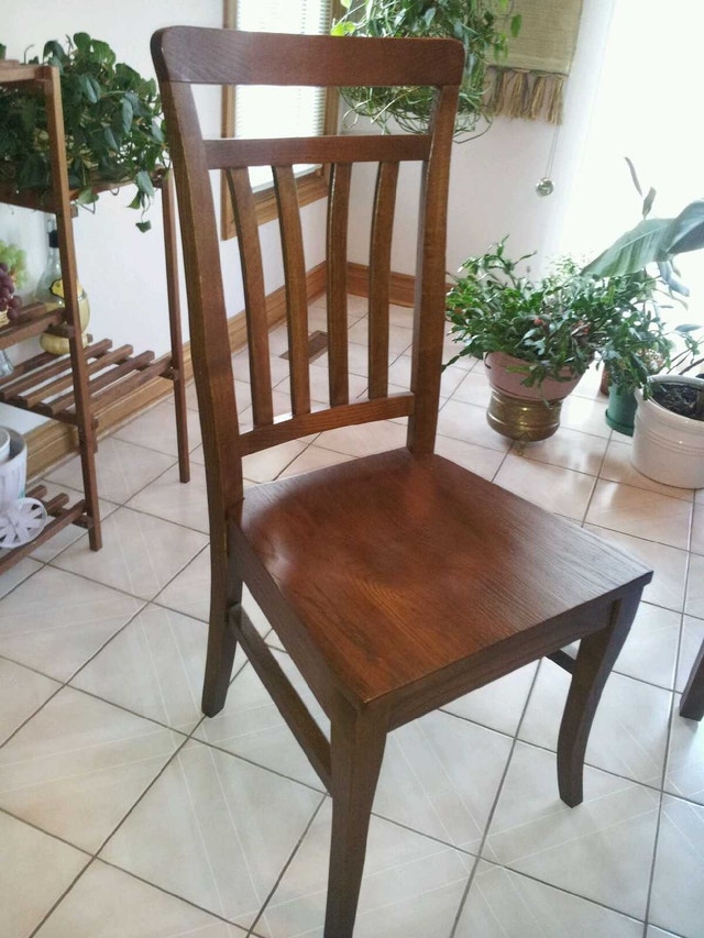 Solid Red Oak Dining Set - Mission/Craftsman Style With Chairs - photo 2