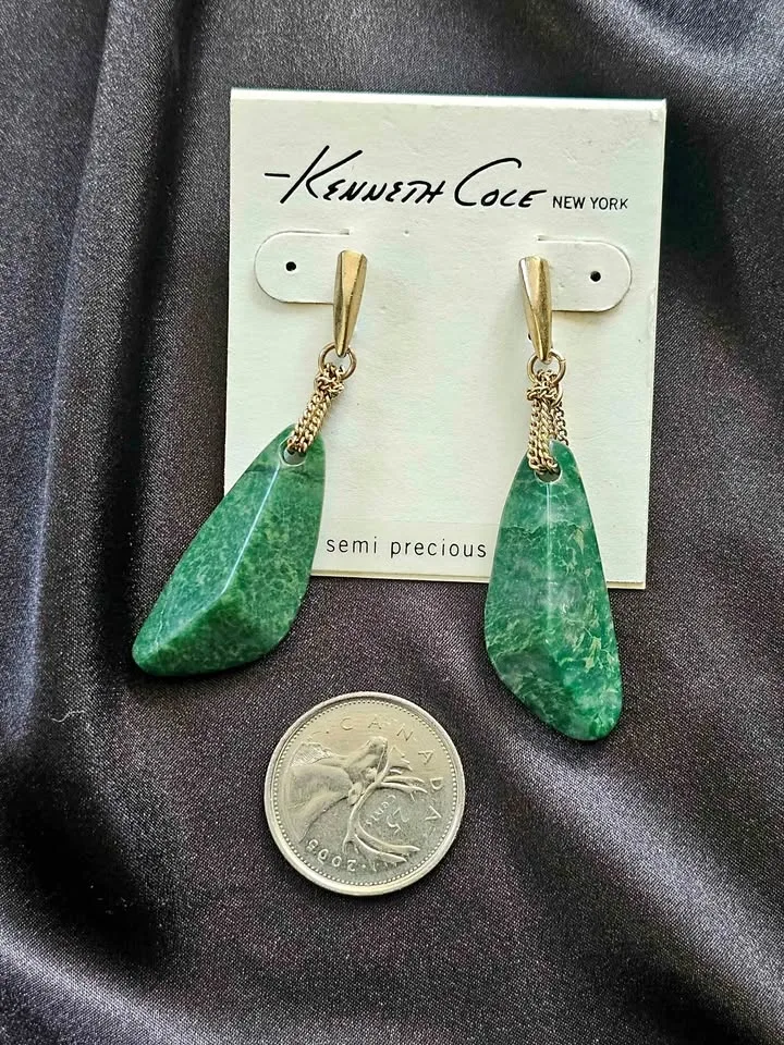 Kenneth Cole Green Semi-Precious Drop Earrings thumbnail