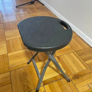 Black Folding Stool Set (4)