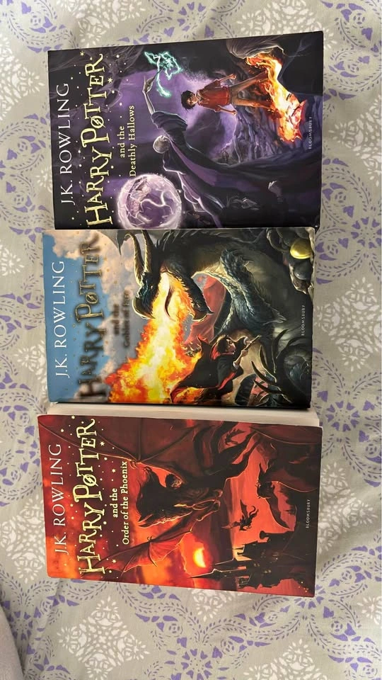 Harry Potter Books 4, 5, and 7 Bloomsbury Editions