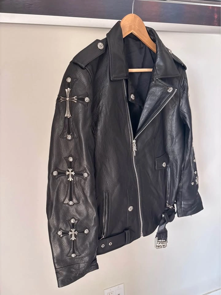 Chrome Hearts Leather Jacket (Black) - photo 4