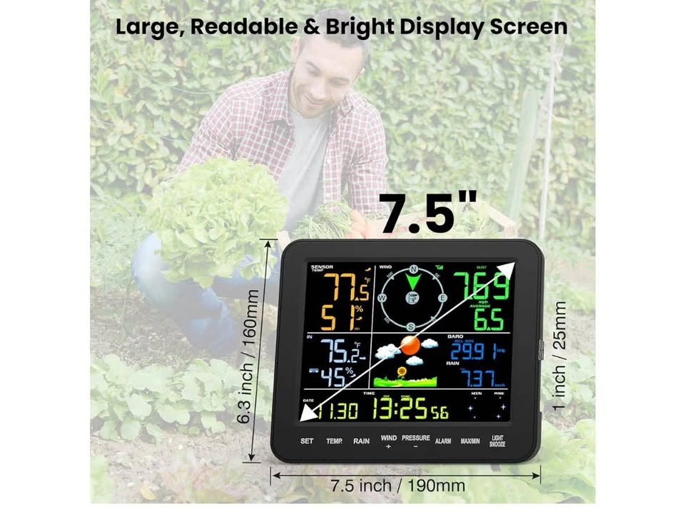 Gevanti SA8 Home Weather Station with Rain Gauge & Wind Speed - photo 2