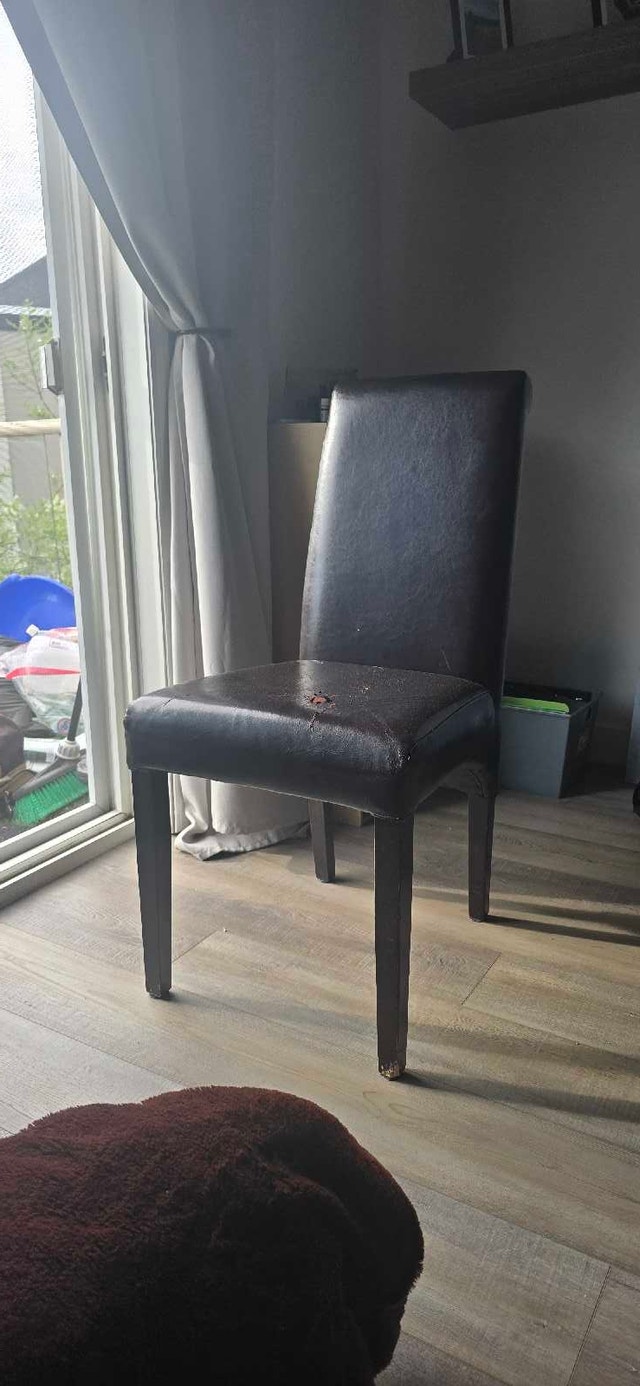 Brown Faux Leather Chair