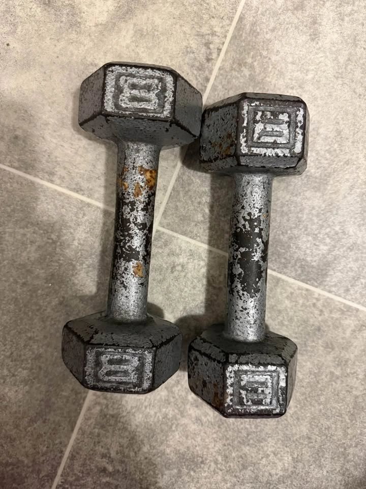 Home Gym Dumbbells – 2 x 8 lb Metal Weights - photo 3