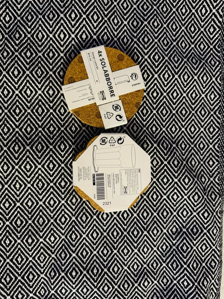 Elegant Black & White Tablecloth + 8 New Coasters 🖤🤍 - photo 3
