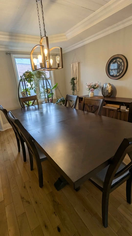 Leon's Claira 7-Piece Extendable Dining Set - Rustic Brown - photo 3
