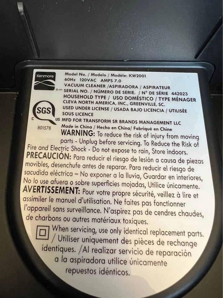 Kenmore KW2001 SpotLite Portable Carpet Spot Cleaner & Pet Stain - photo 3