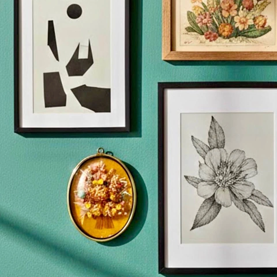 Handmade Belgian Floral Dome Frame | Petite Archival Wall Accent