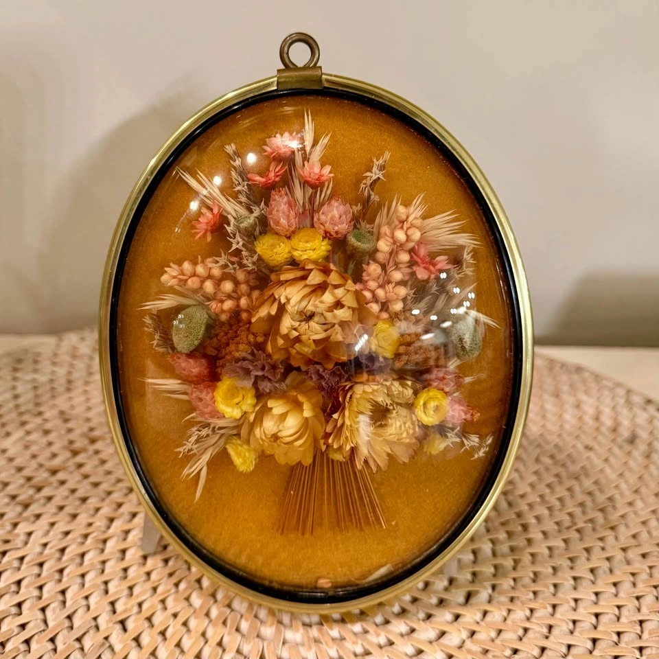 Handmade Belgian Floral Dome Frame | Petite Archival Wall Accent - photo 2