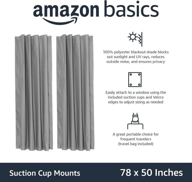 Portable Window Blackout Curtain Shade image indicator(2)