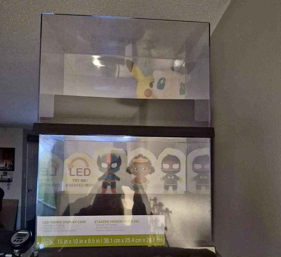 2 Tier LED Display Cases