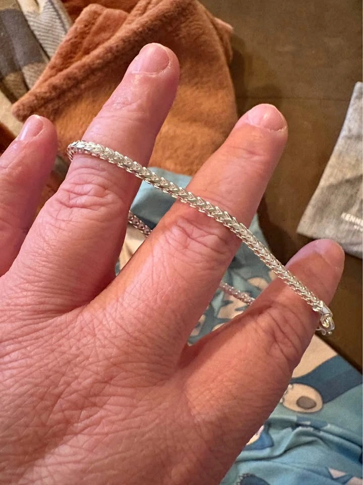 Sterling Silver Foxtail Chain Bracelet