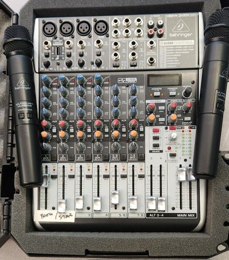 Behringer XENYX QX1204USB With Wireless Mics