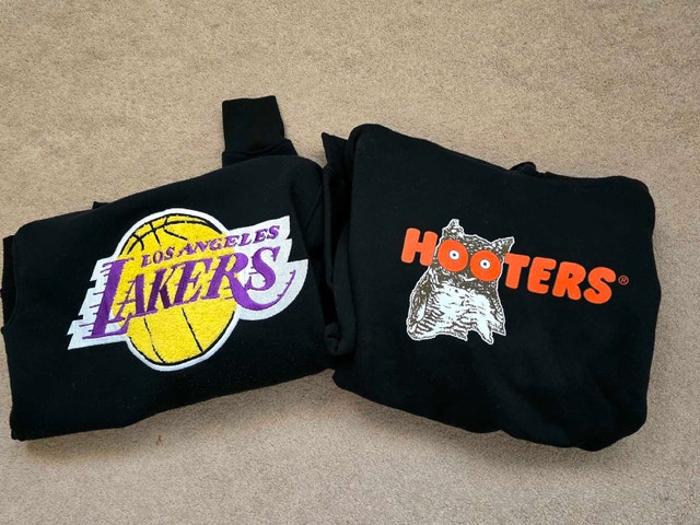 Lakers & Hooters Hoodies - Size S & L