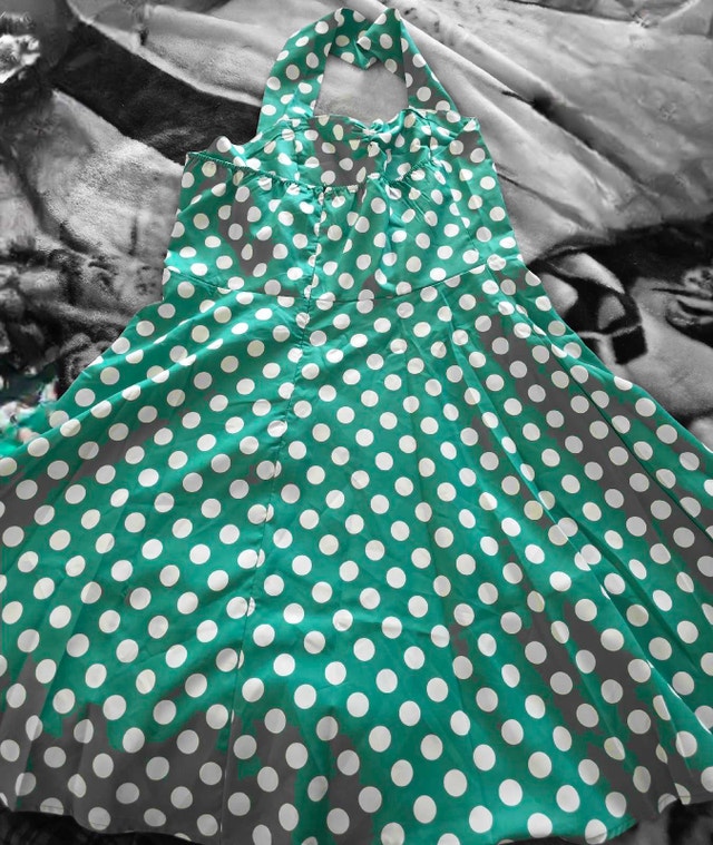 Polka Dot Halter Dress - Size XL - photo 2