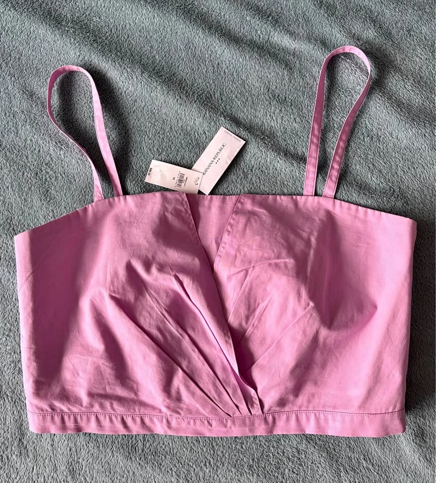 BNWT - Banana Republic Pink Crop Top, Size 12