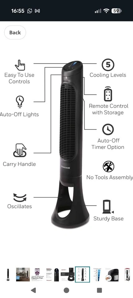 Honeywell QuietSet 5 Fan - photo 4