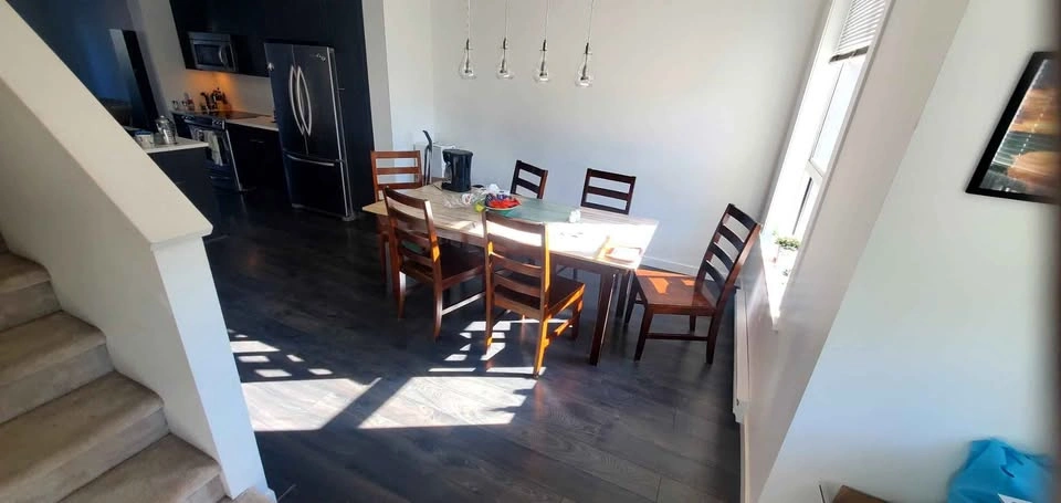 Wooden Dining Table with 6 Chairs