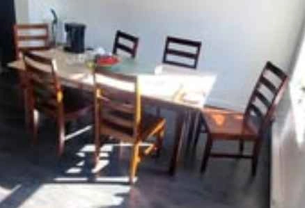 Wooden Dining Table with 6 Chairs - photo 4