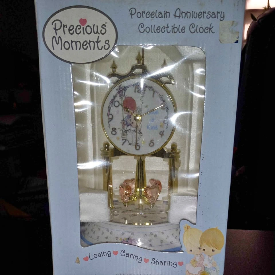 Precious Moments Porcelain Anniversary Clock