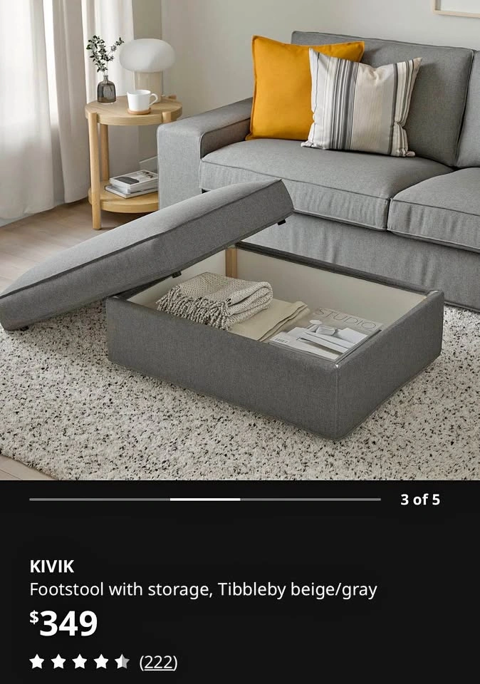 Large IKEA Ottoman w/storage
