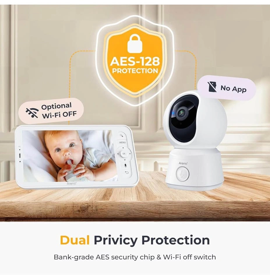 Arenti Baby Monitor 2 Cameras 5" Display Pan/Tilt Night Vision - photo 2