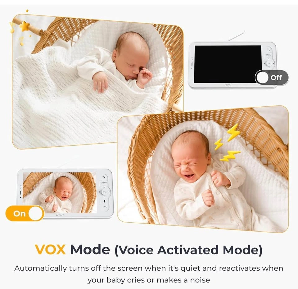 Arenti Baby Monitor 2 Cameras 5" Display Pan/Tilt Night Vision - photo 3
