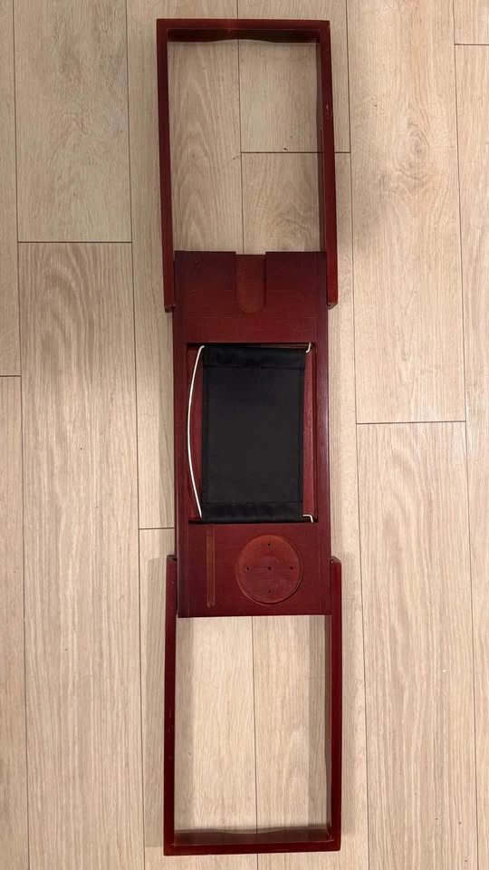 Estala Wooden Bathtub Caddy Tray - Dark Brown/Red - photo 3