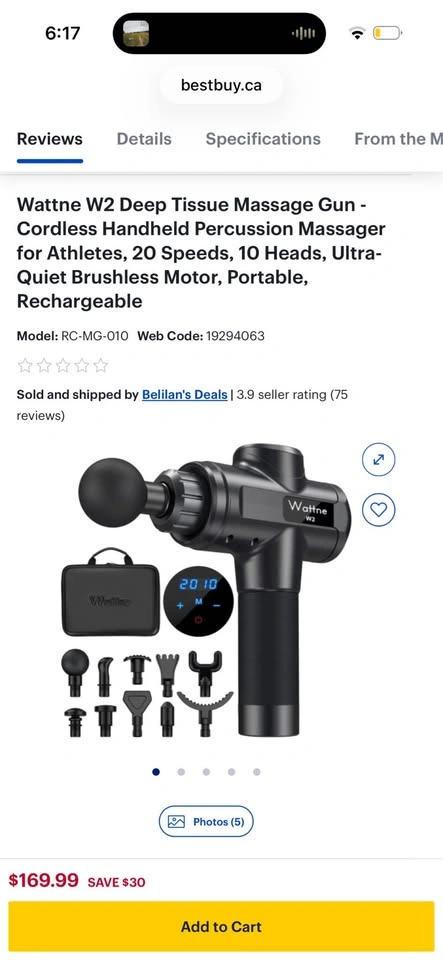 Wattne W2 Massage Gun - photo 3