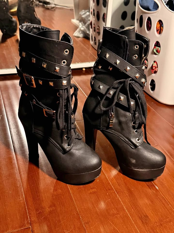 Black High Platform Heels