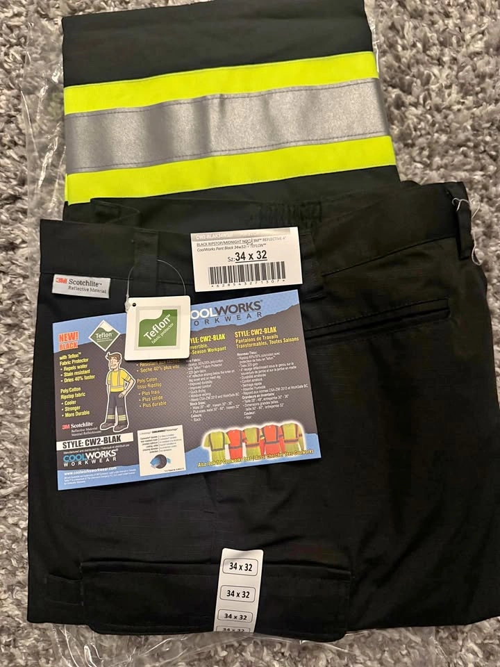 Cool Works Hi Vis Work Pants 34x32 BNWT