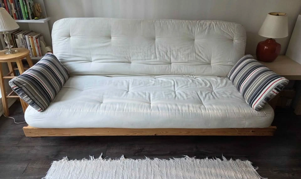 Futon with Mattress, 2 Pillows, Mattress Protector - photo 2