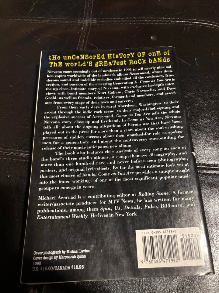 Nirvana Come As You Are The Story Of Nirvana Book - photo 2
