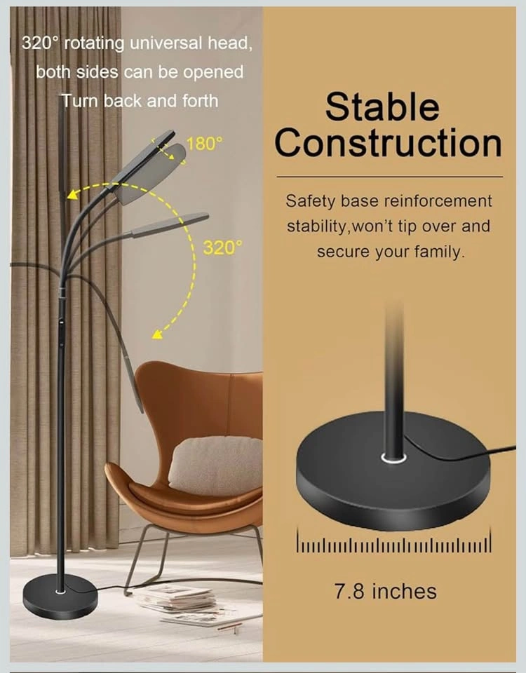 LED Floor Lamp, Bright Reading Lamp with 1H Timer, Adjustable Go - photo 3