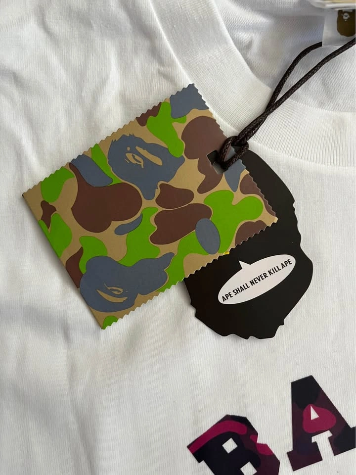 Purple Camo BAPE College T-Shirt - photo 5