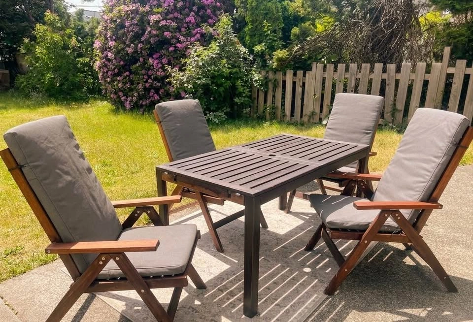 IKEA ÄPPLARÖ Patio Set – 4 Recliners + Extendable Table - photo 2