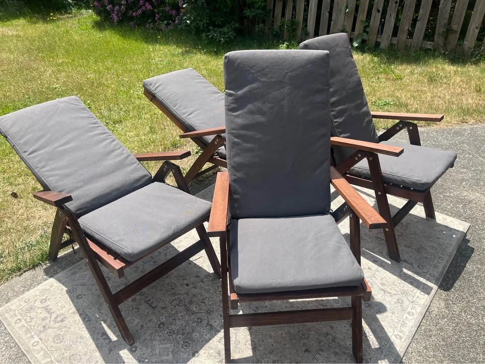 IKEA ÄPPLARÖ Patio Set – 4 Recliners + Extendable Table - photo 5