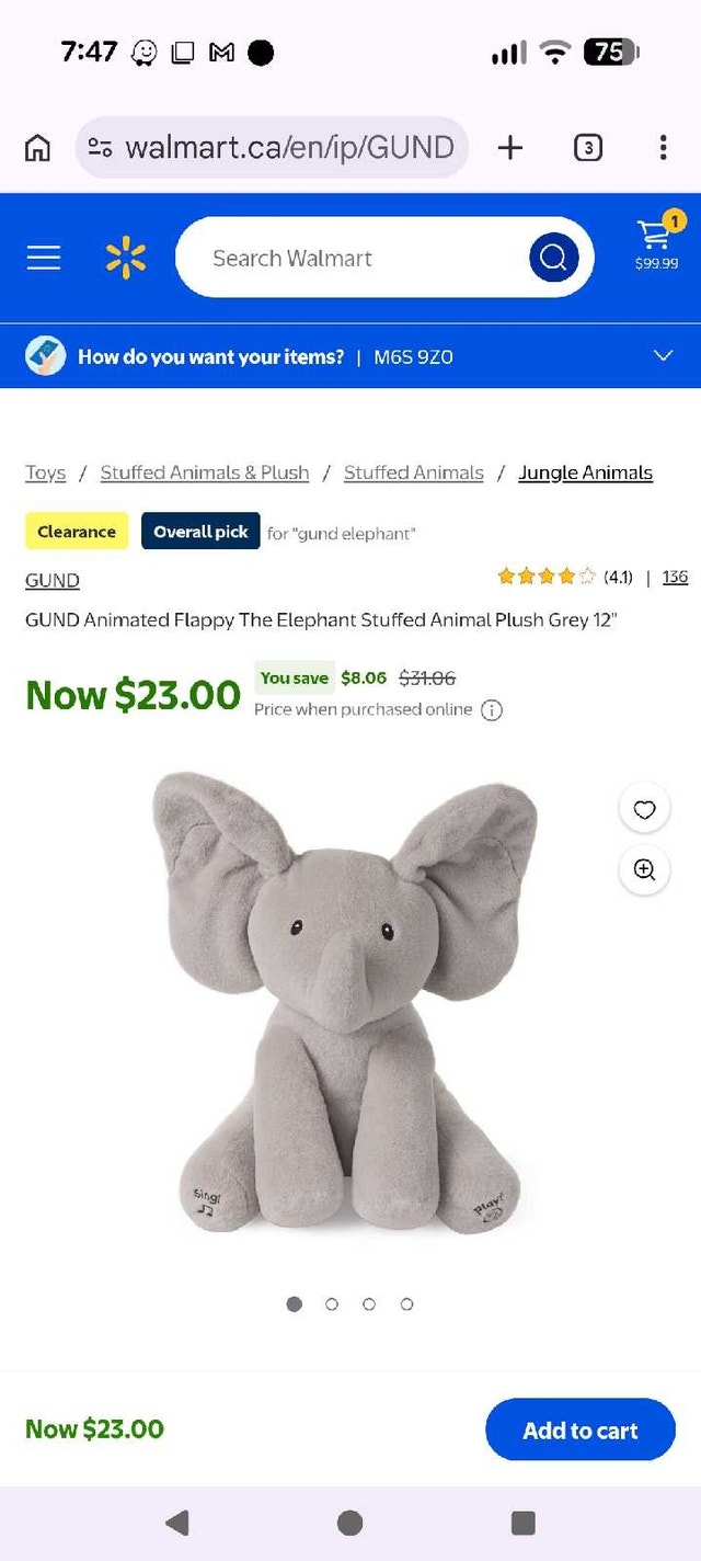 Gund Animated Flappy Elephant