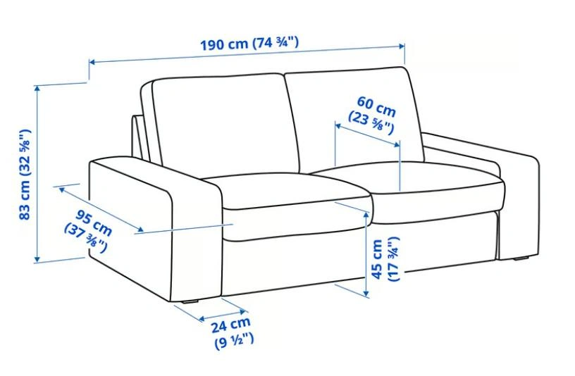 Grey Couch - Ikea Kivik - photo 2