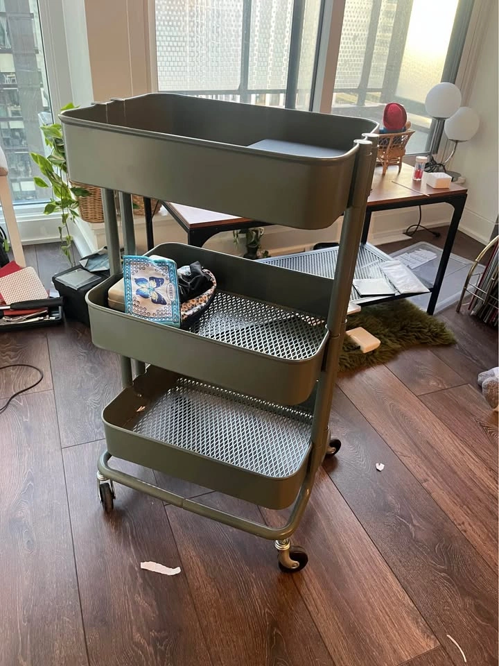 IKEA RÅSKOG trolley grey-green 35x45x77 cm - photo 4