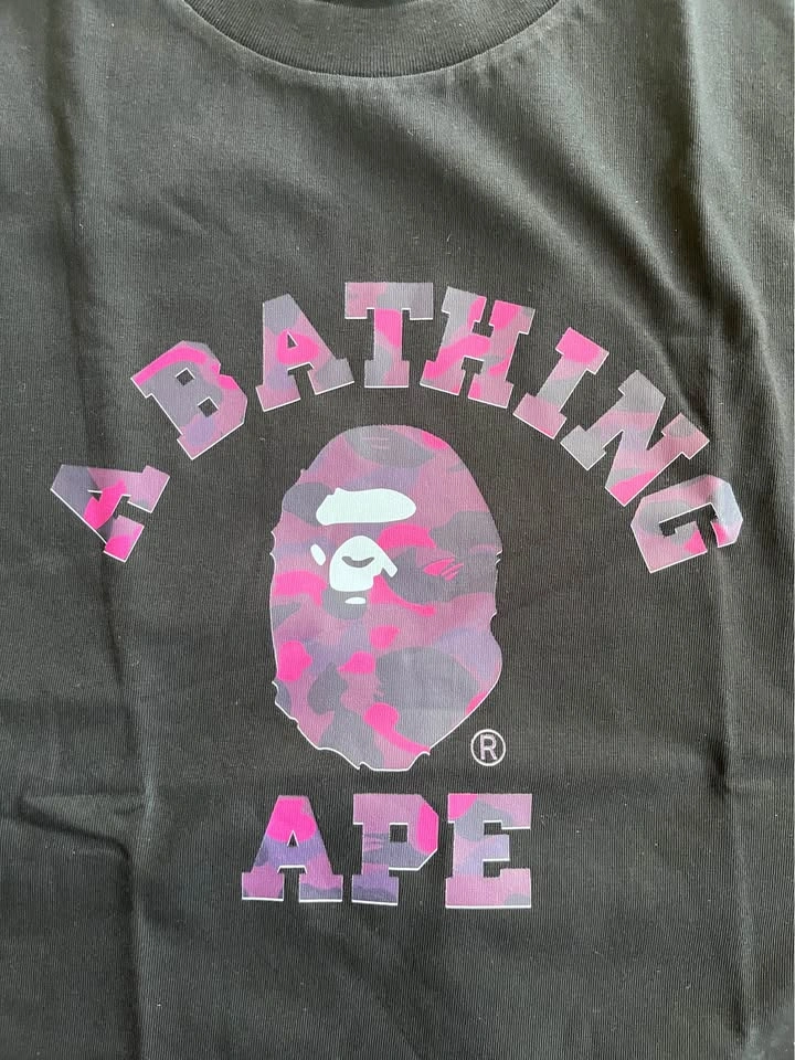 Purple Camo BAPE College T-Shirt - photo 3
