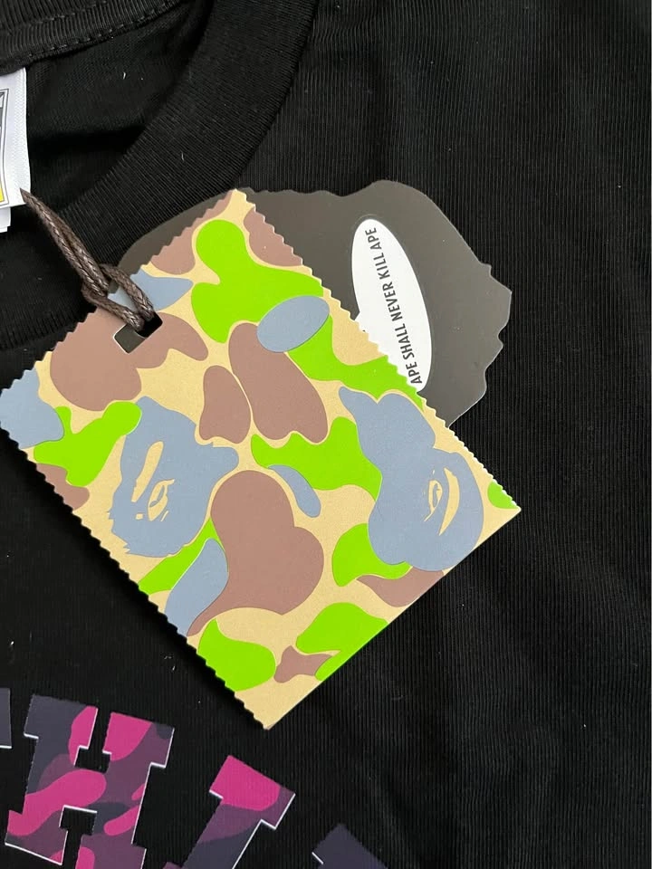 Purple Camo BAPE College T-Shirt - photo 5