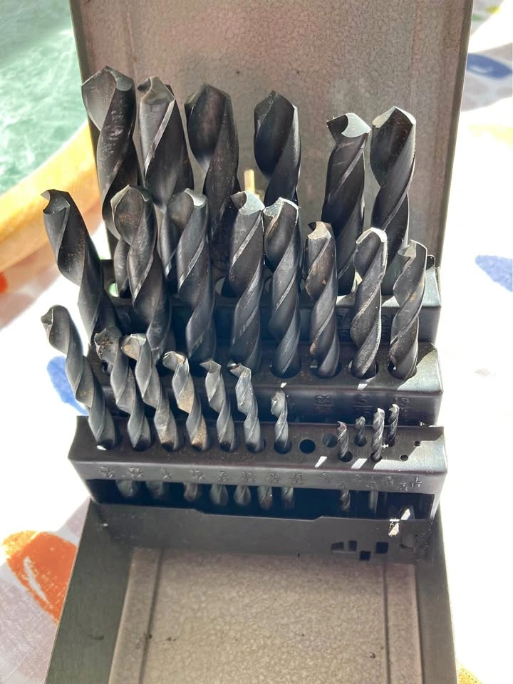 Drill Bit Set In Metal Case 29 Piece High Speed 1/16”-1/2”
