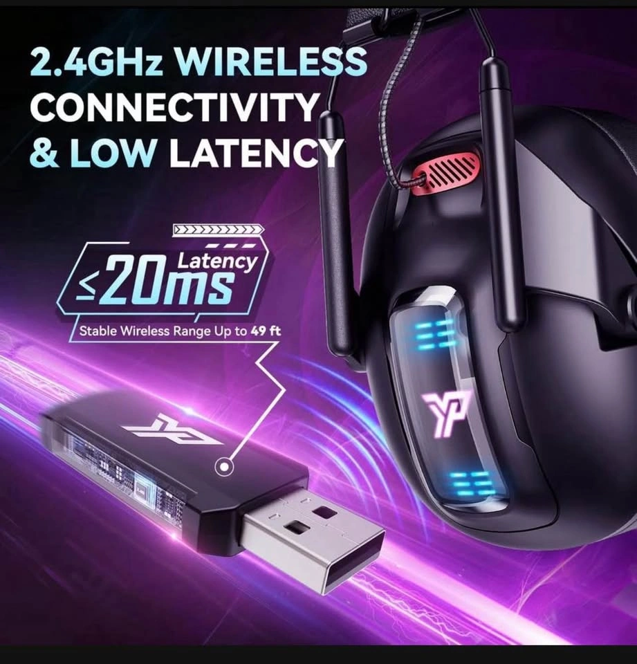 Wireless Gaming Headset with Noise Canceling Mic - photo 2