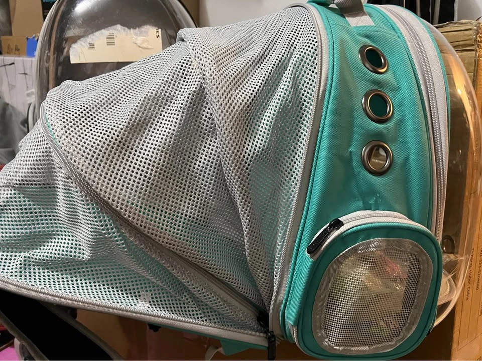 Teal Pet Carrier Backpack Bubble Window - photo 3