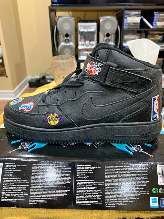 Custom NBA Mid Nike Air Force 1 (Never Worn) - $135