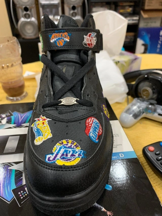 Custom NBA Mid Nike Air Force 1 (Never Worn) - $135 - photo 4