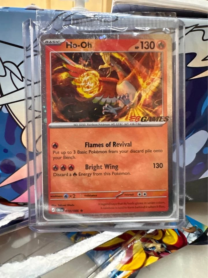 EB Games Stamped HoOh Promo Pokemon Card
